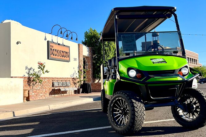 1.5 Hour Stretch Limo Golf Cart Tour, Ultimate Old Town Exploration - The Rusty Spur and Scottsdale’s Western nightlife