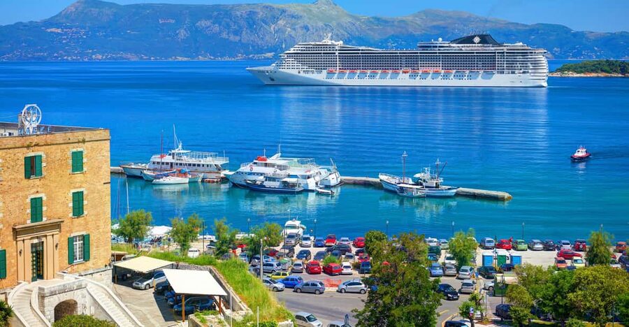 Corfu cruise port : Private customized tour with limo van - Achillion Palace and a village escape