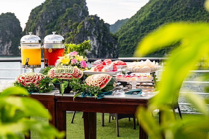 Halong bay Luxur Cruise Day trip: Buffet lunch & Limousine bus - Boarding the five-hour Halong Bay cruise
