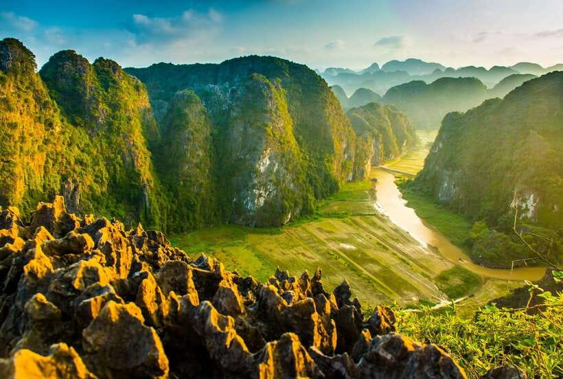 Hoa Lu, Tam Coc, & Mua Cave Day Trip with Lunch & Limousine - Cycling through the countryside after the boat ride
