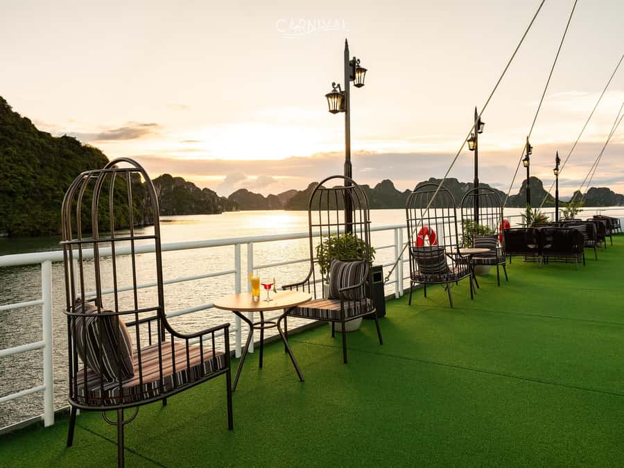 Luxury 6-Star Azura Cruise Halong Bay, Free Hanoi Limousine - Ao Ech Lagoon, pool time, and the afternoon on the water