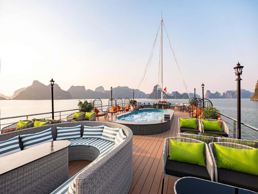 Luxury 6-Star Azura Cruise Halong Bay, Free Hanoi Limousine - From Hanoi to Tuan Chau Marina