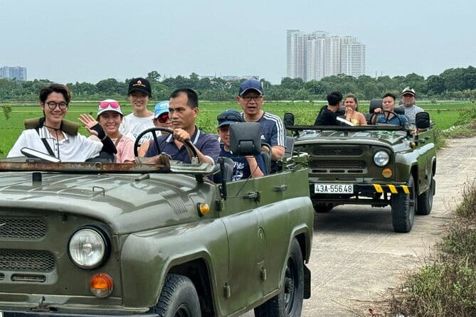 Ninh Binh Army Jeep see Highlight Start From Hanoi By Limousine - Leaving Hanoi in a limousine