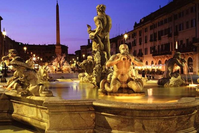 Private Tour Rome By Night with Limo service and English Speaking Driver - Piazza Venezia and the Imperial Forums from the car