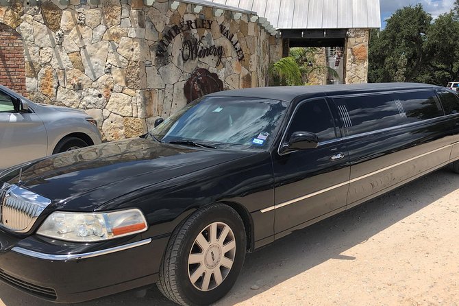 Texas Hill Country Group Wine Tour by Limousine - A table-side tasting at Wimberley Valley Winery